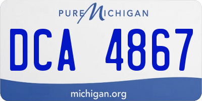 MI license plate DCA4867
