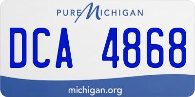 MI license plate DCA4868