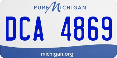 MI license plate DCA4869