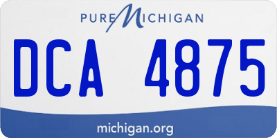 MI license plate DCA4875