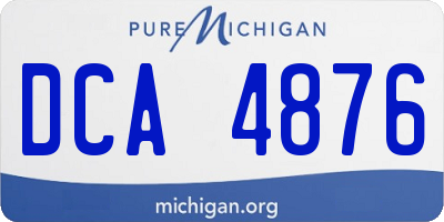 MI license plate DCA4876