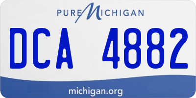 MI license plate DCA4882