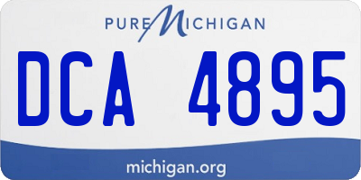 MI license plate DCA4895