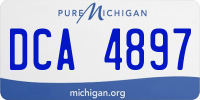 MI license plate DCA4897