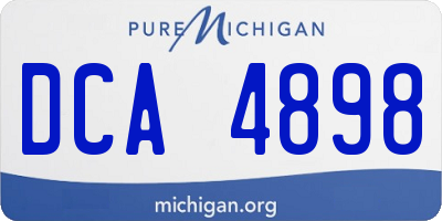 MI license plate DCA4898