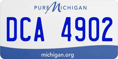 MI license plate DCA4902