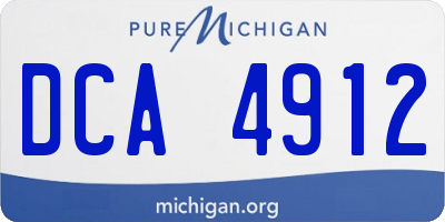 MI license plate DCA4912
