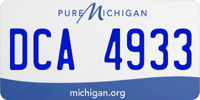 MI license plate DCA4933