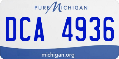 MI license plate DCA4936