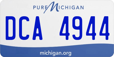 MI license plate DCA4944