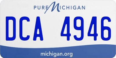 MI license plate DCA4946