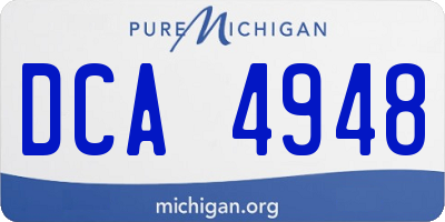 MI license plate DCA4948