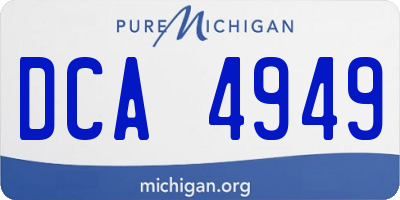 MI license plate DCA4949