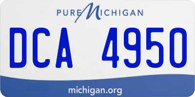 MI license plate DCA4950