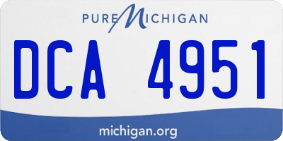 MI license plate DCA4951