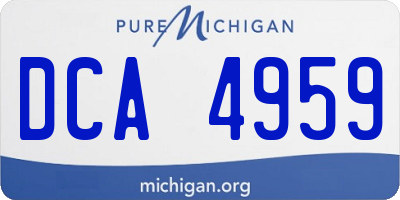 MI license plate DCA4959
