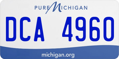 MI license plate DCA4960