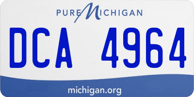 MI license plate DCA4964