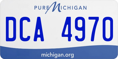 MI license plate DCA4970