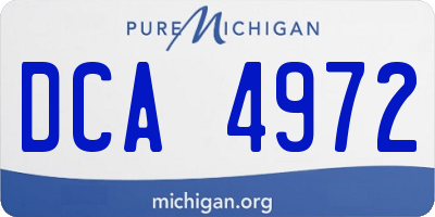 MI license plate DCA4972