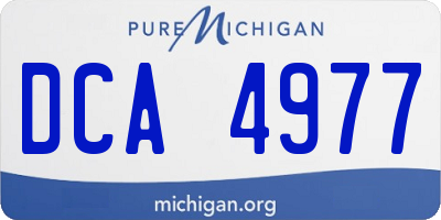 MI license plate DCA4977