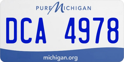 MI license plate DCA4978