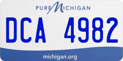 MI license plate DCA4982