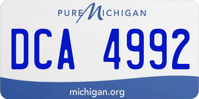 MI license plate DCA4992