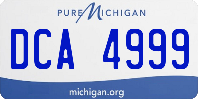 MI license plate DCA4999