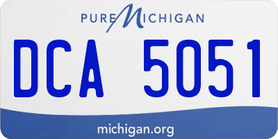 MI license plate DCA5051