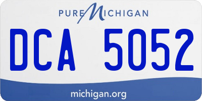MI license plate DCA5052