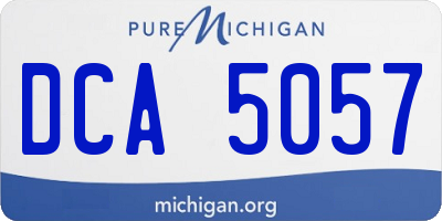 MI license plate DCA5057