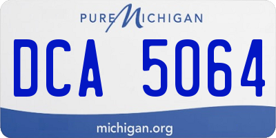 MI license plate DCA5064