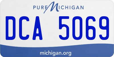 MI license plate DCA5069