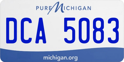 MI license plate DCA5083