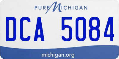 MI license plate DCA5084