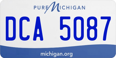 MI license plate DCA5087