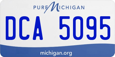 MI license plate DCA5095