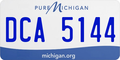 MI license plate DCA5144