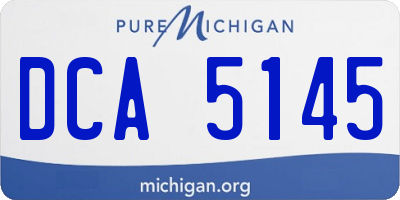 MI license plate DCA5145