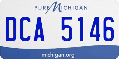 MI license plate DCA5146