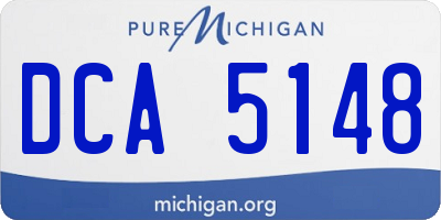 MI license plate DCA5148