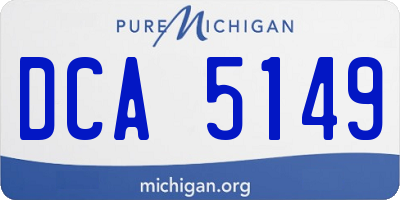 MI license plate DCA5149