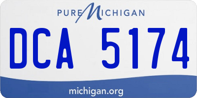MI license plate DCA5174