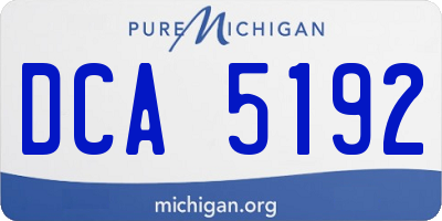 MI license plate DCA5192