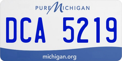 MI license plate DCA5219