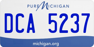 MI license plate DCA5237