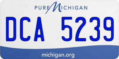 MI license plate DCA5239