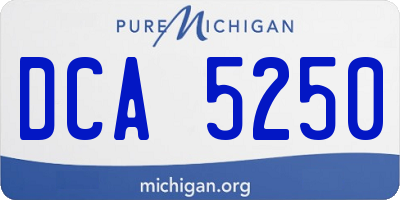 MI license plate DCA5250