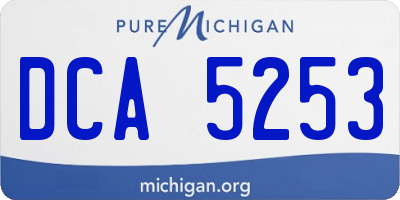 MI license plate DCA5253